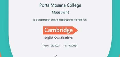 Cambridge Preparaton Centre Certificate